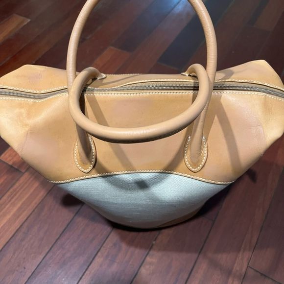 Vintage Gucci Canvas & Vachetta Leather Beach Bag - Picture 14 of 16